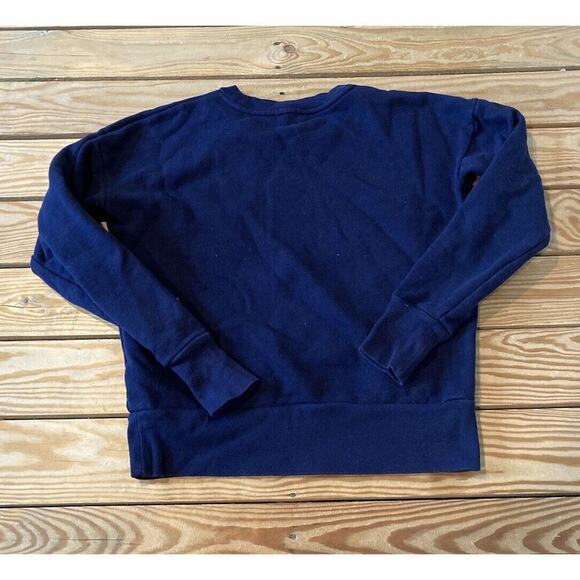 J Crew Sequin Detail Sweatshirt Size 2XS Women’s Navy - Picture 2 of 8